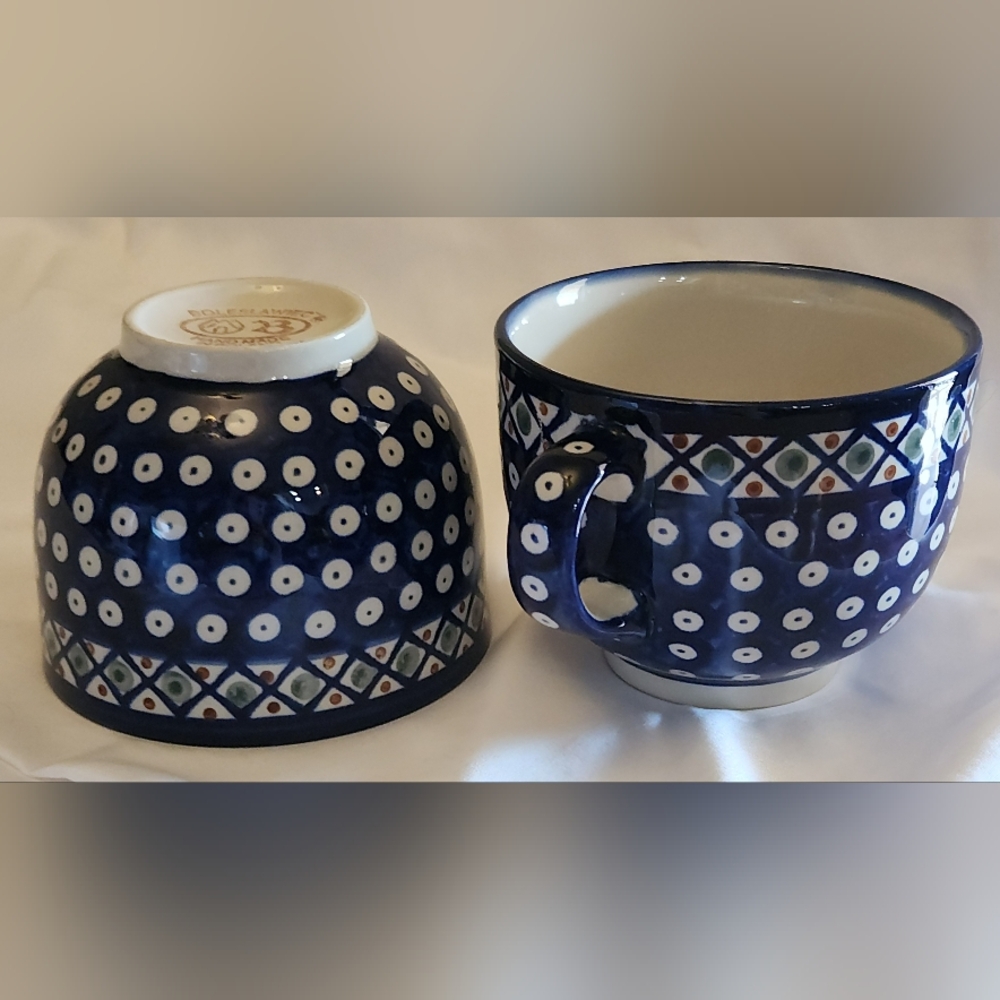 Blue Patterned Ceramic Mugs - Picture 7 of 9